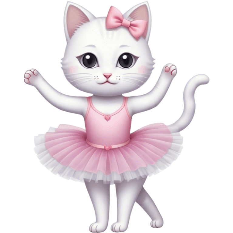 cat play ballet emoji