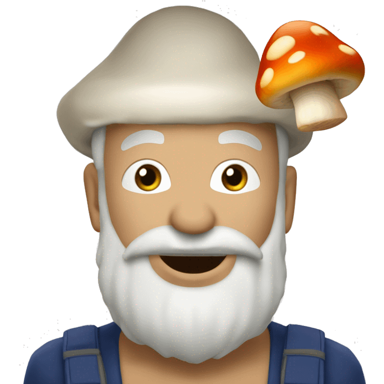 Lyon qui rougit avec un champignon dans le trou  emoji