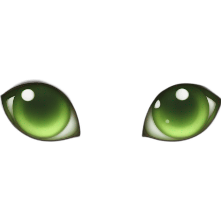 White cat with green eyes emoji