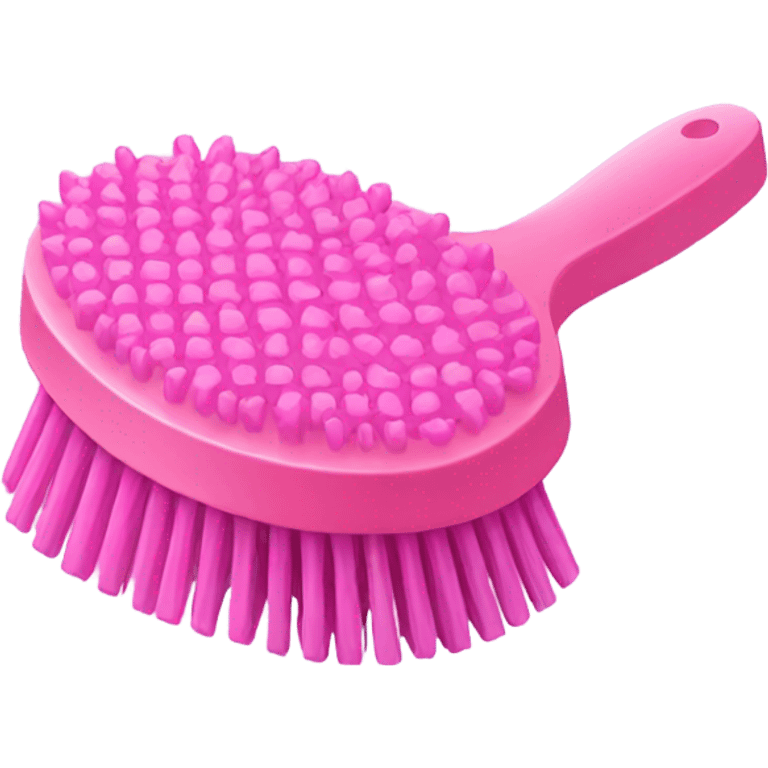 Pink hairbrush  emoji