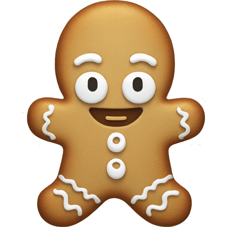 White gingerbread  emoji