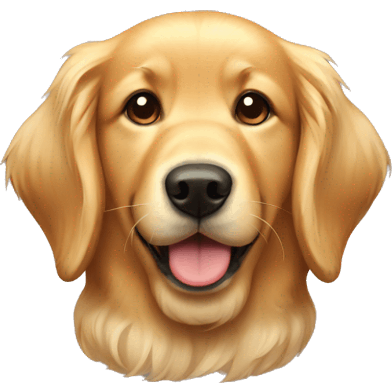 Golden retriever with a bow  emoji