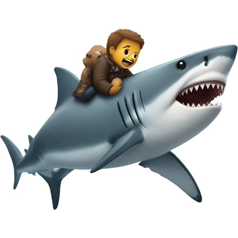 shark riding a bear emoji