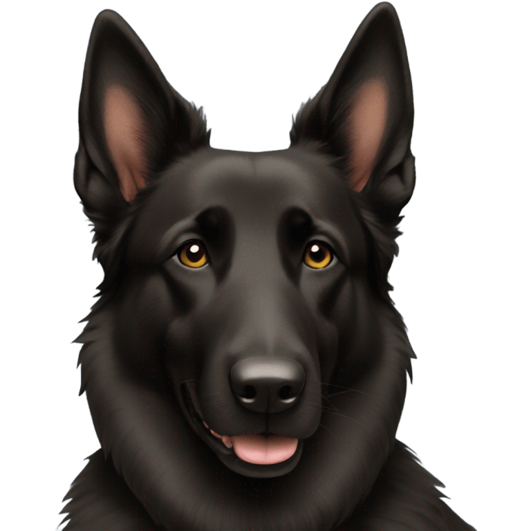 Black Belgian shepherd  emoji