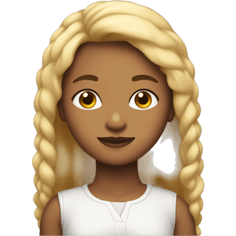 Muchacha de pelo lacio emoji