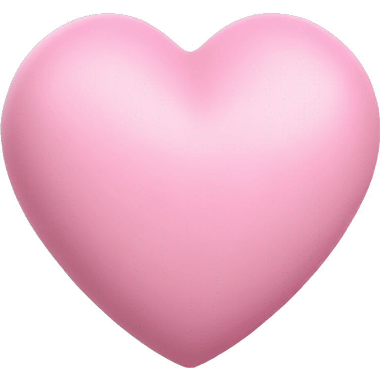 Soft Pink Heart Shape 3d emoji