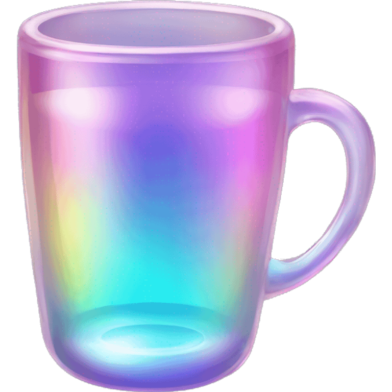 Sparkly glossy Pastel iridescent glass crystal glass cup emoji