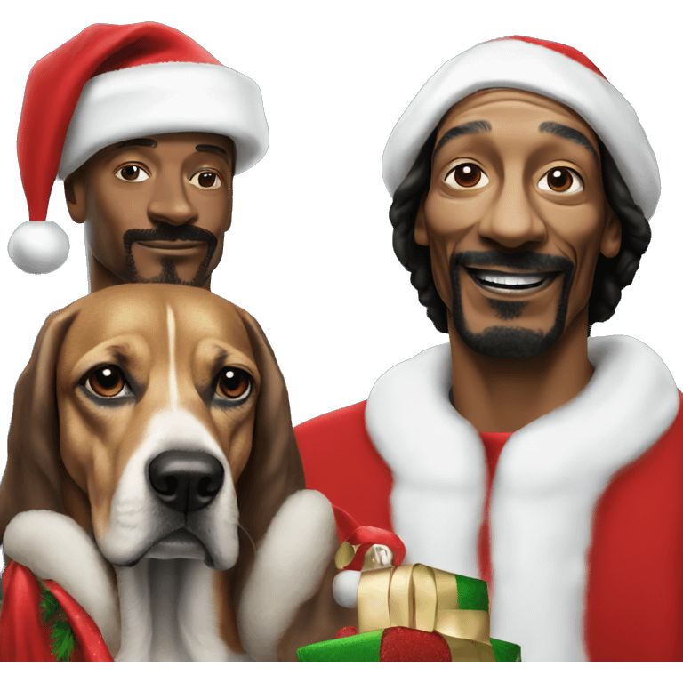 Snoop dog with Santa emoji