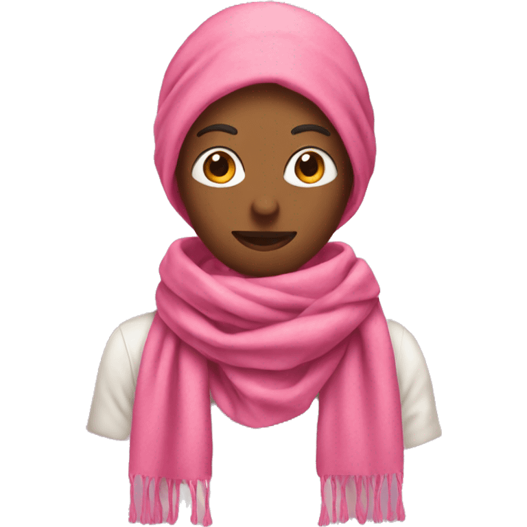 Pink scarf  emoji