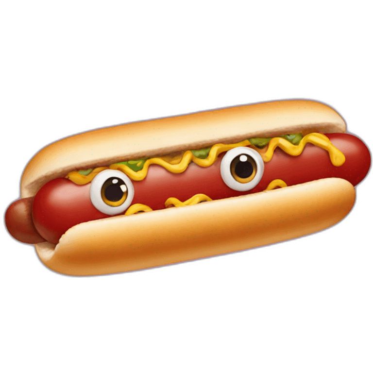 Hotdog with eyes emoji