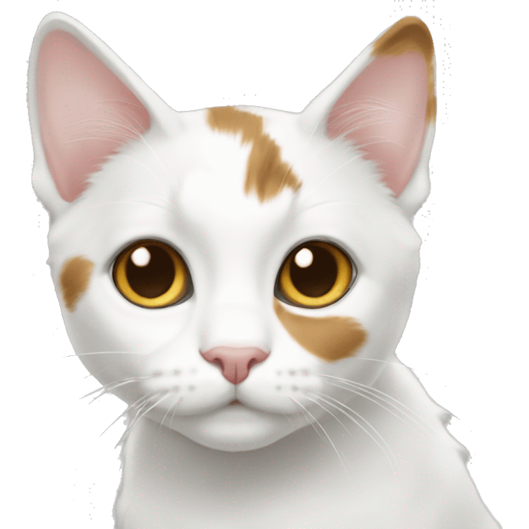 Mostly white calico  emoji