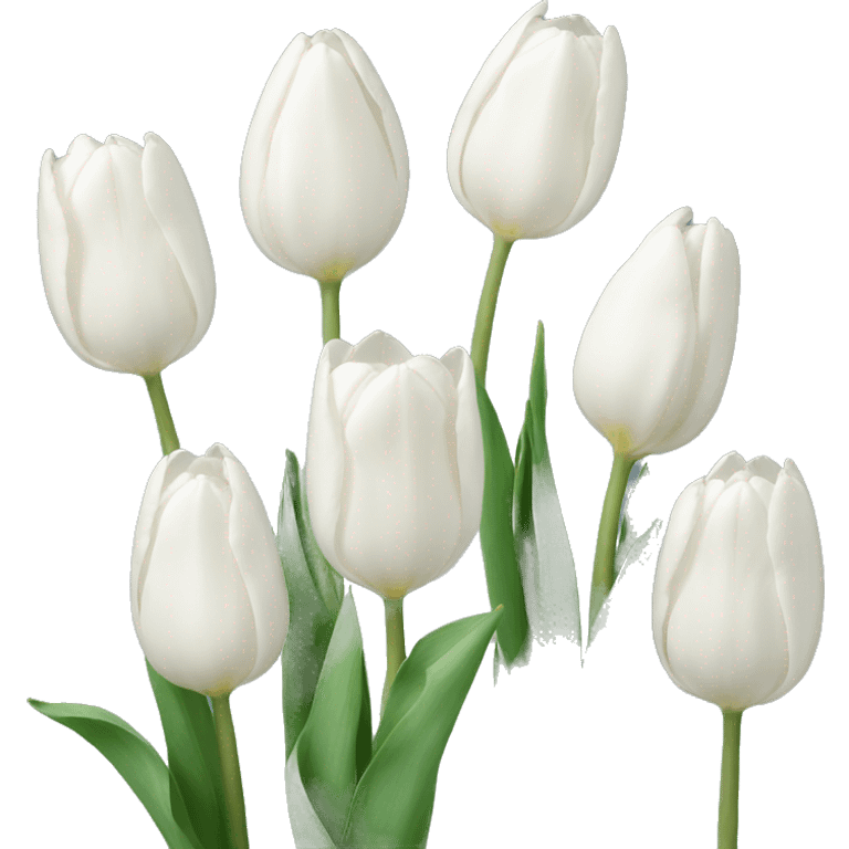 White tulips emoji