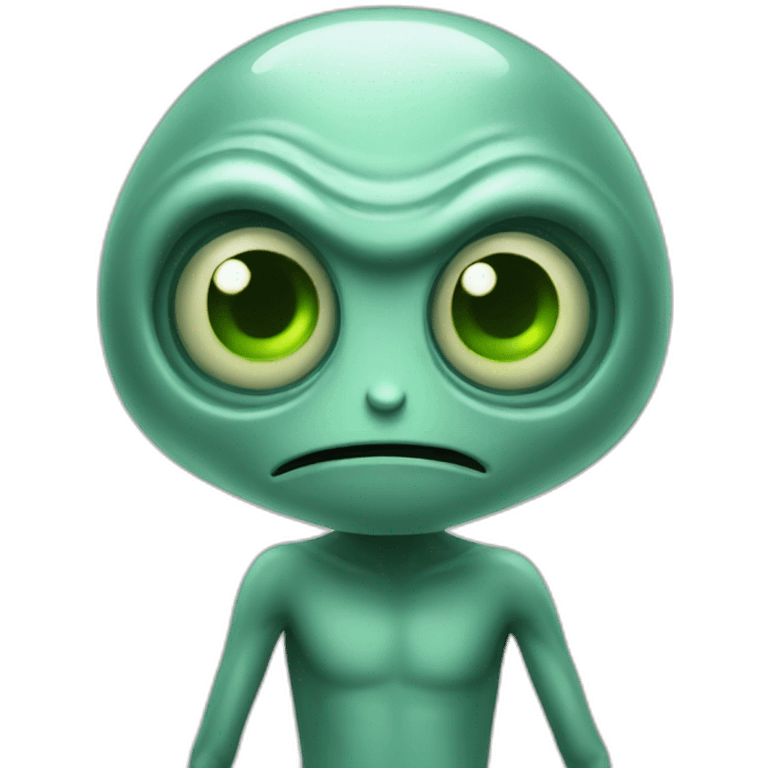 Confused alien emoji