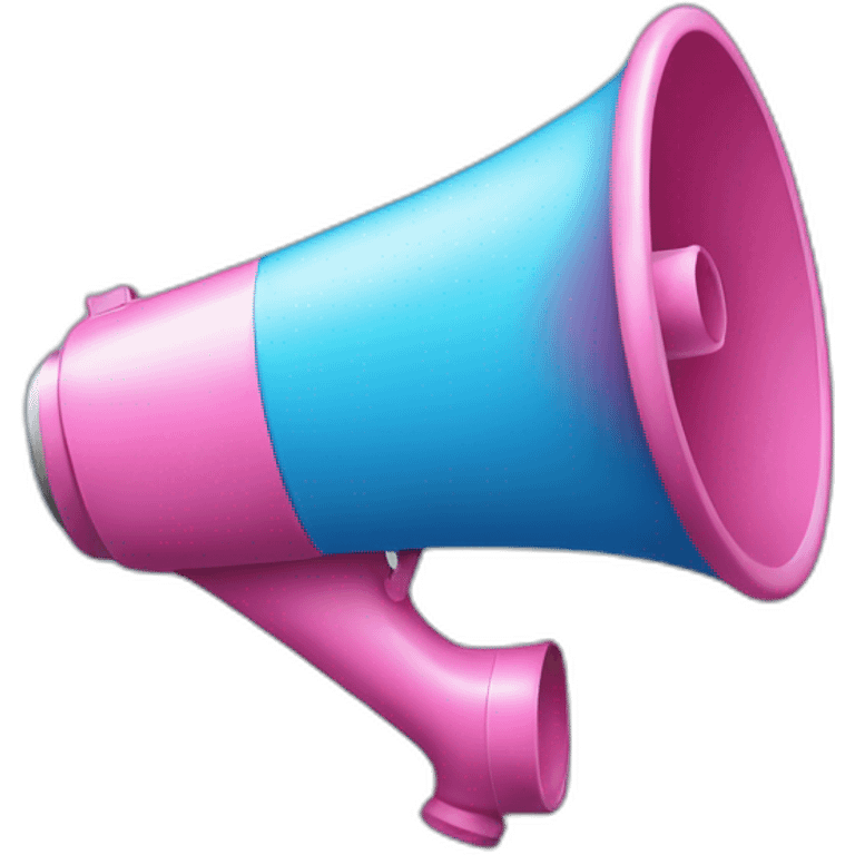 a pink-blue megaphone emoji