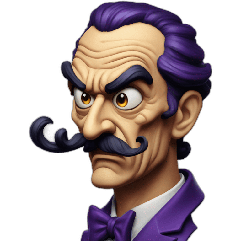 Salvador Dali angry waluigi emoji