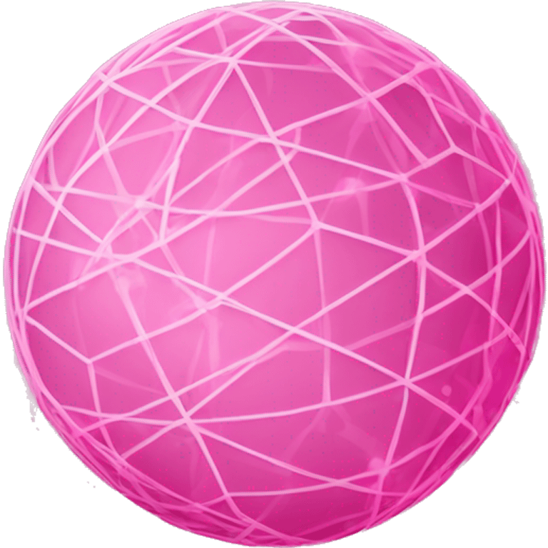 Pink and light pink connected network globe   emoji