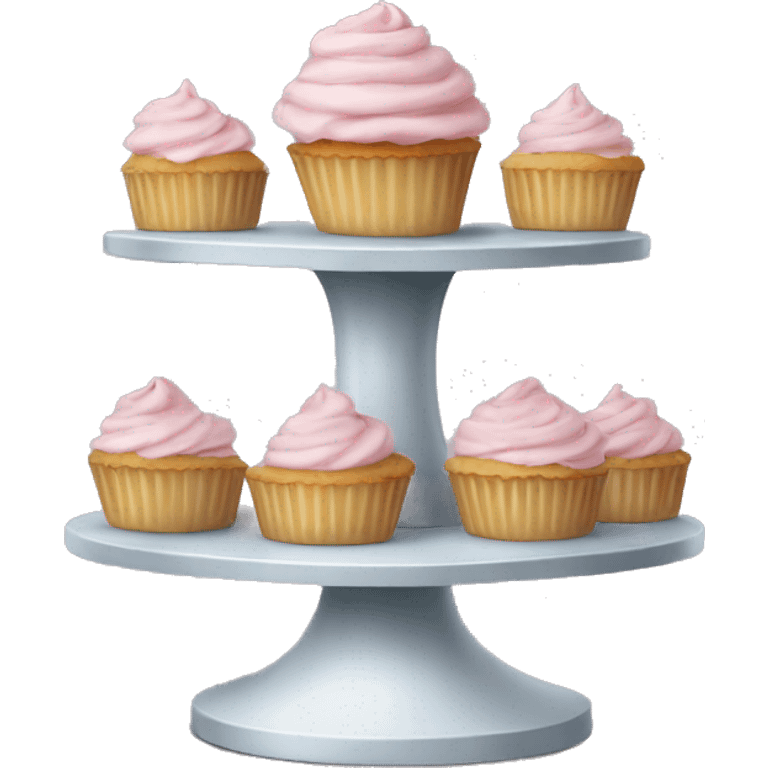 Realistic empty cupcake stand emoji