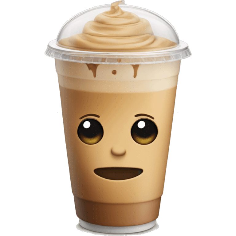 Small iced latte in a plastic cup  emoji