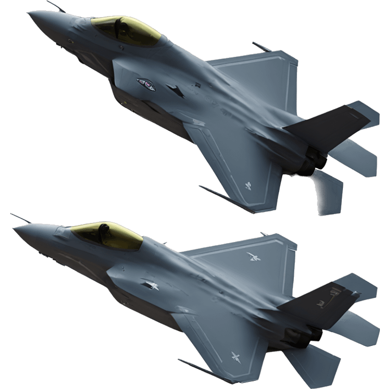 Two F35s pincer movement emoji