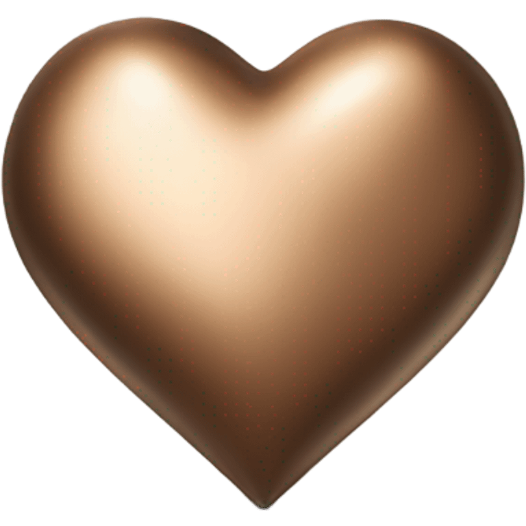 A plain bronze heart emoji