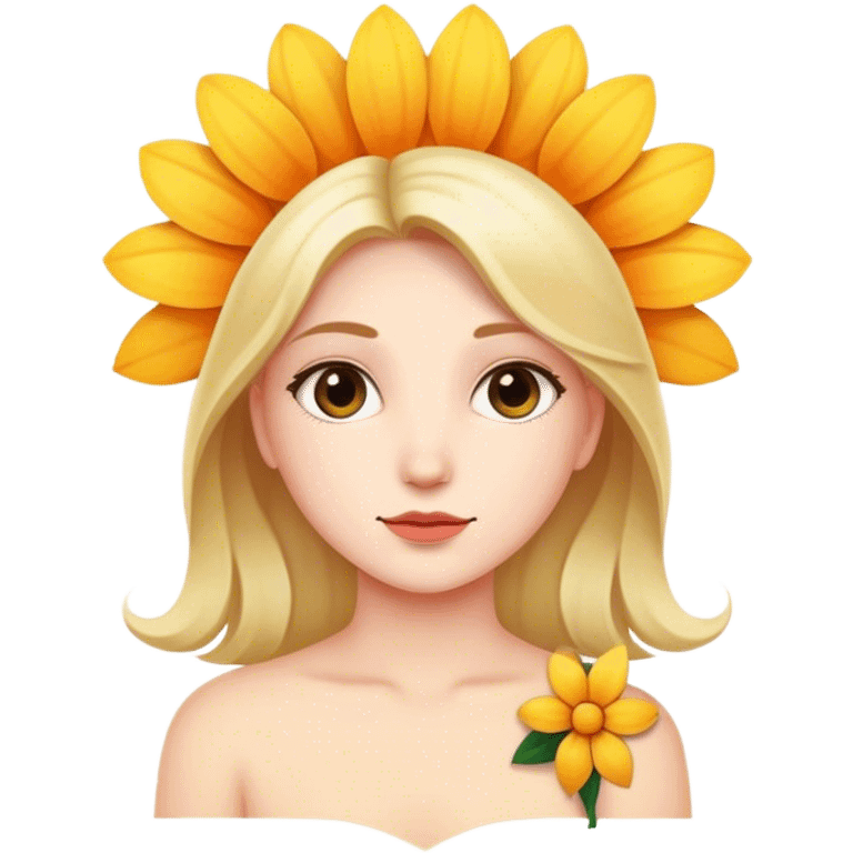 Girl as a flower emoji