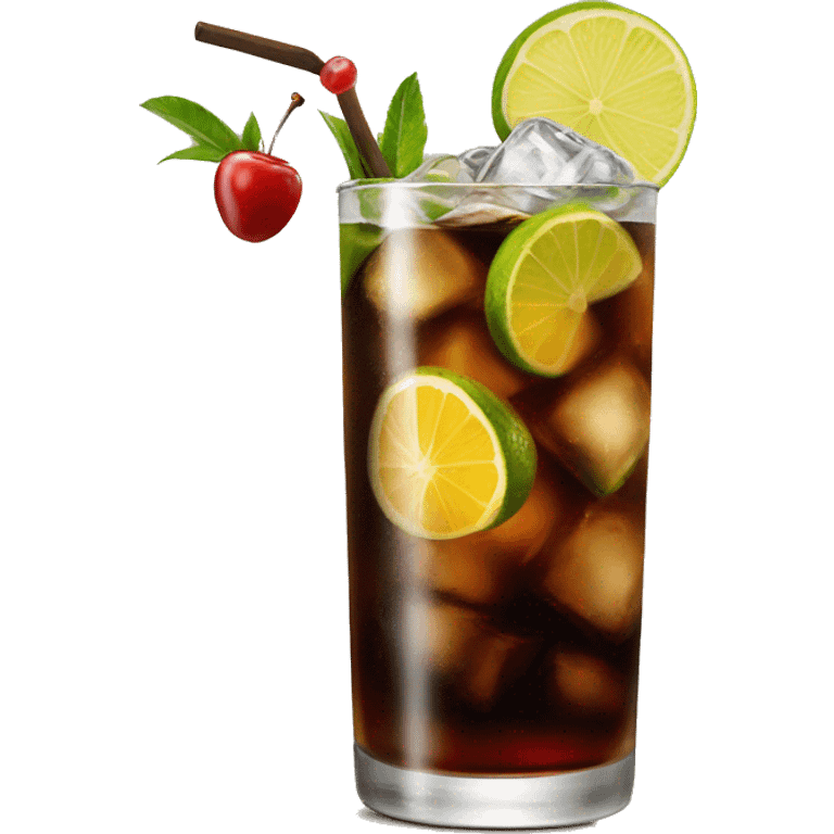 A Cuba Libre cocktail  emoji