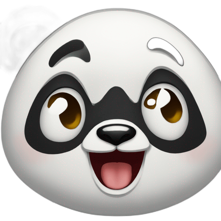 Panda laughing sideways hehe emoji