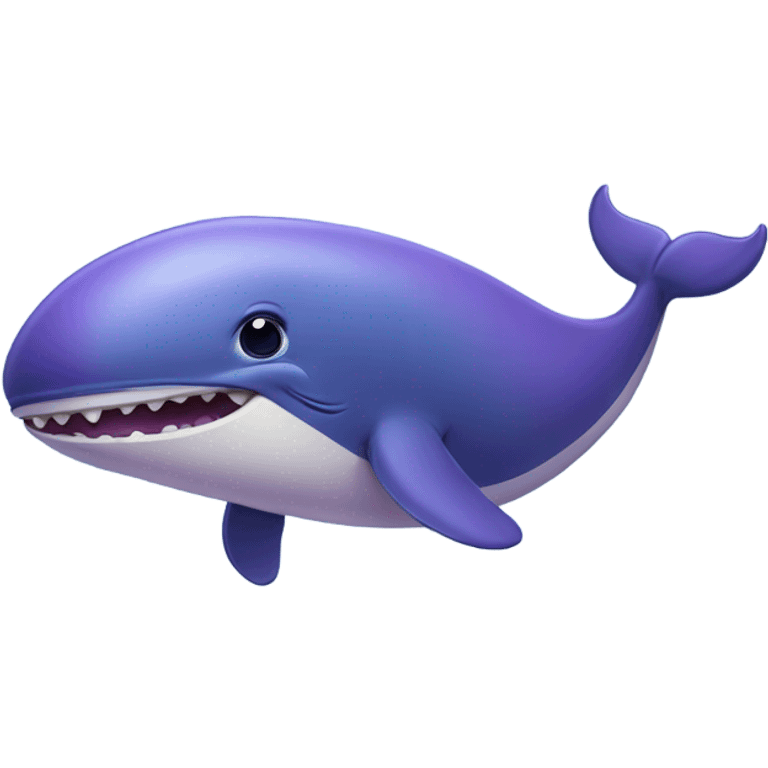 Blue whale purple happy emoji