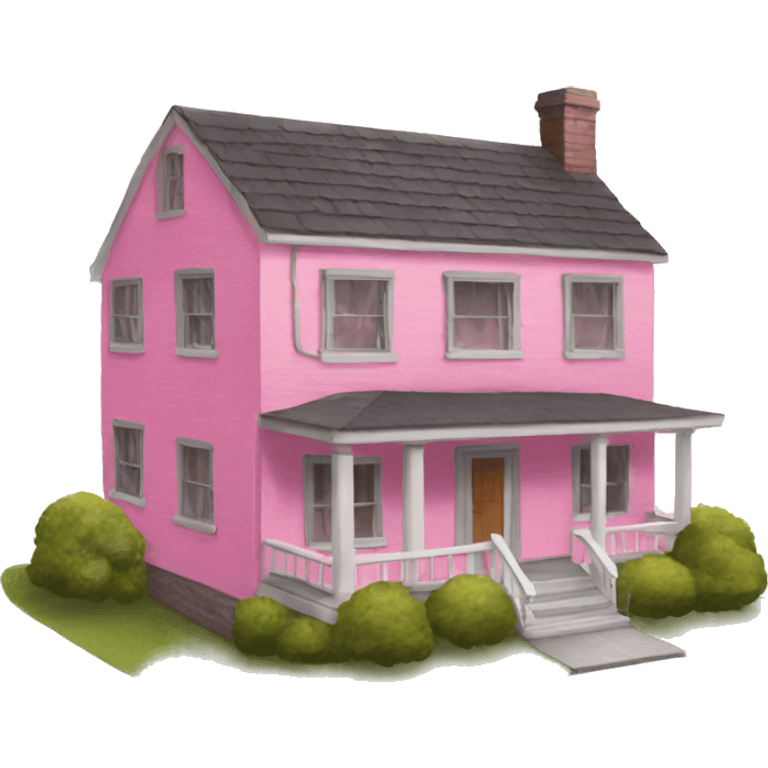 Pink house emoji