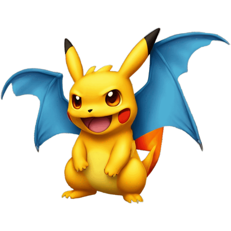 A pikachu charizard emoji