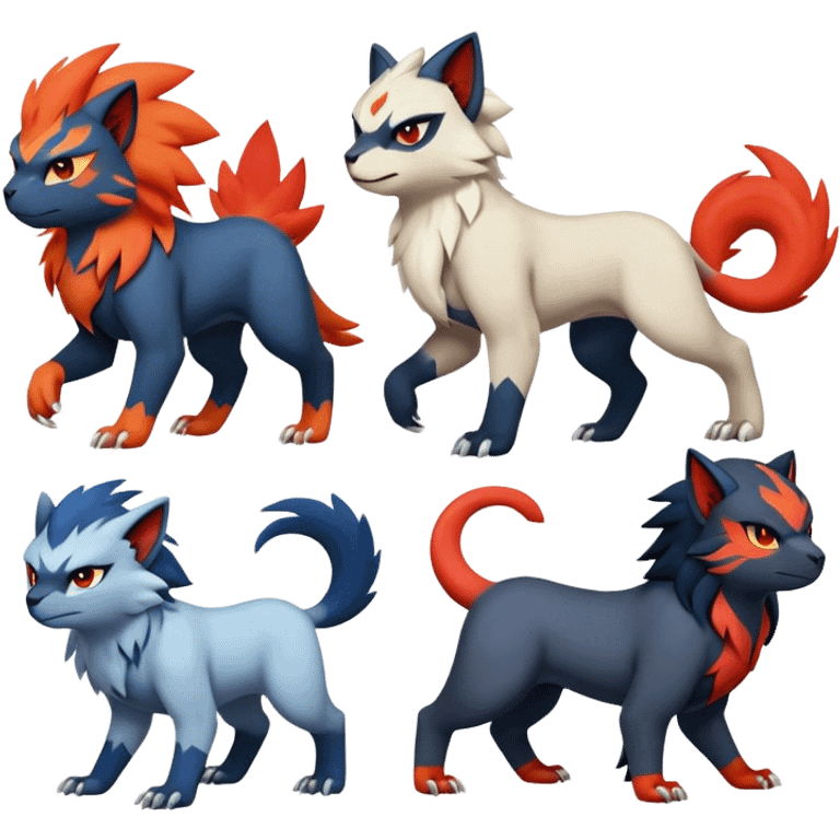  Quilava-Absol-Litten full body emoji