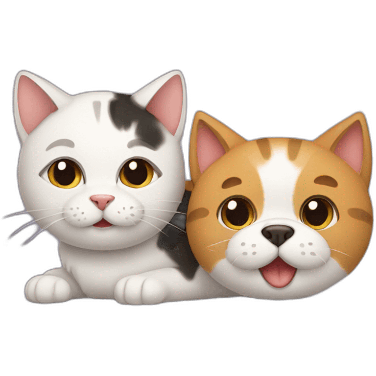 Cat with dog emoji