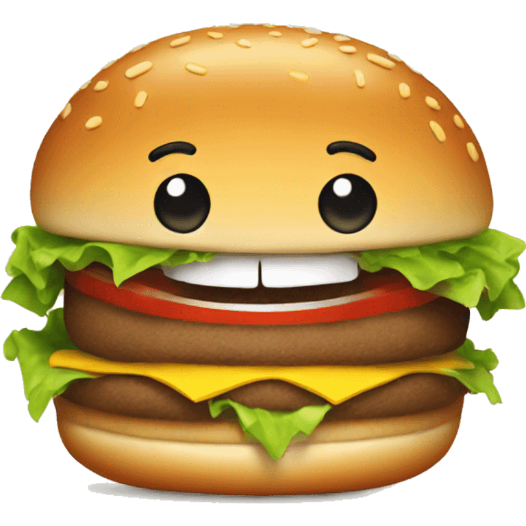 smiling burger emoji