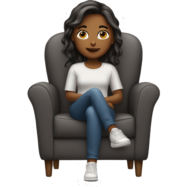 Girl who sit in a Chair  emoji