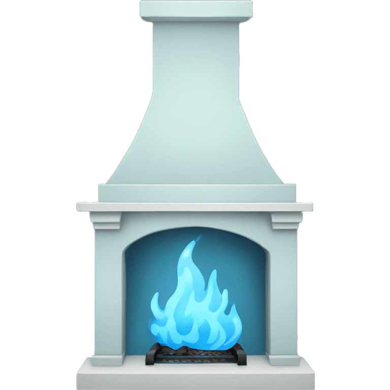 light blue fire place emoji