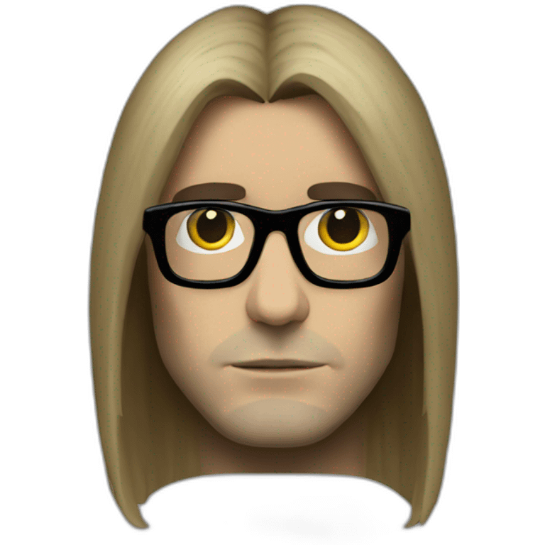 Liam Gallagher with black glasses and long hair emoji