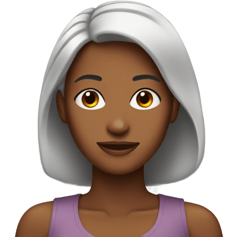 Women smug face brown skin  emoji