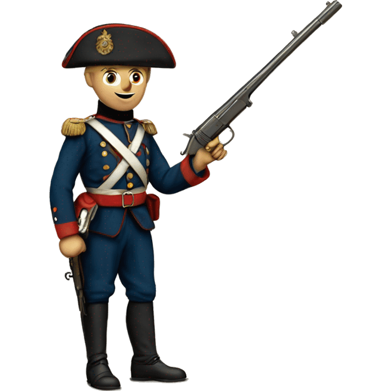 british soldier with gun 19 century emoji