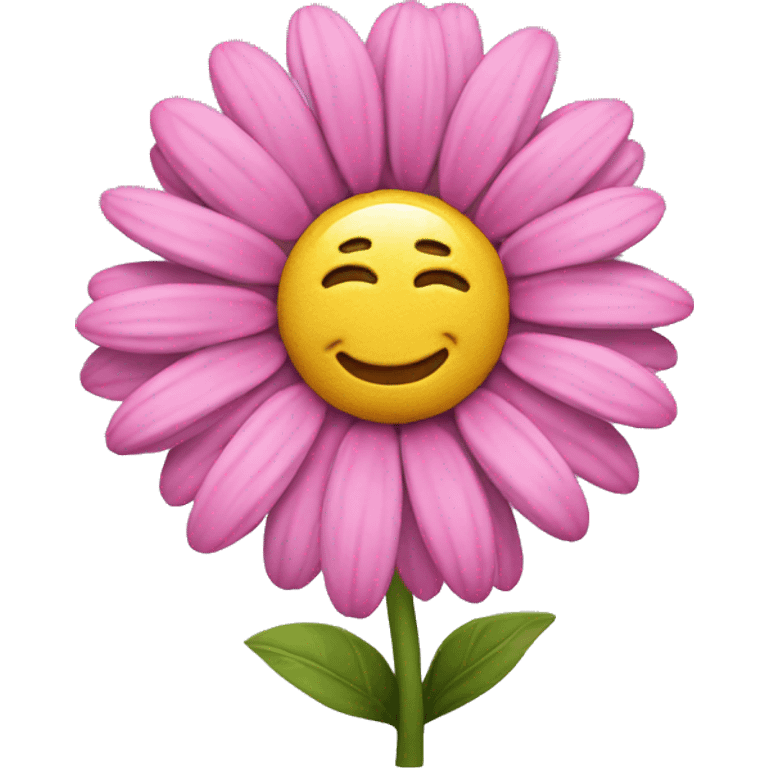 Pink daisy emoji