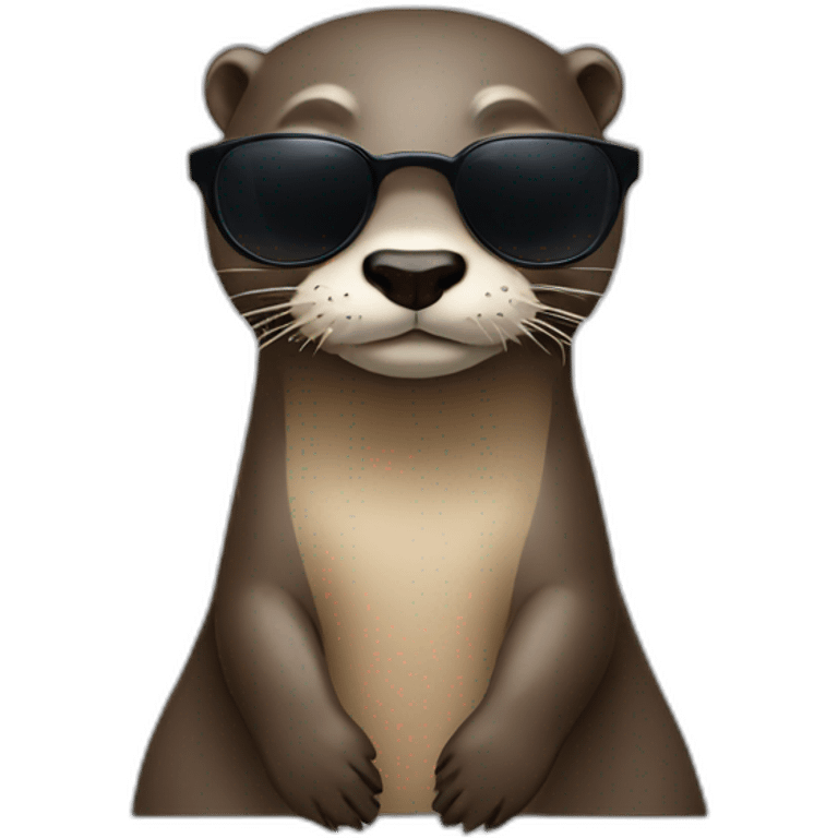 Otter with sunglasses emoji