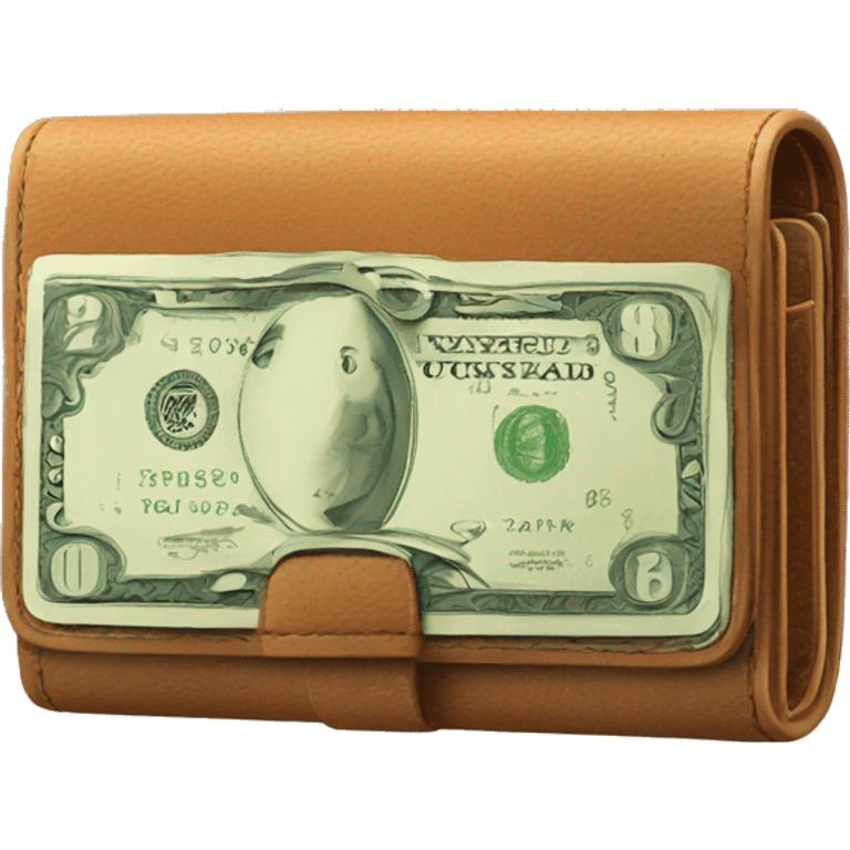 thick wallet with money emoji