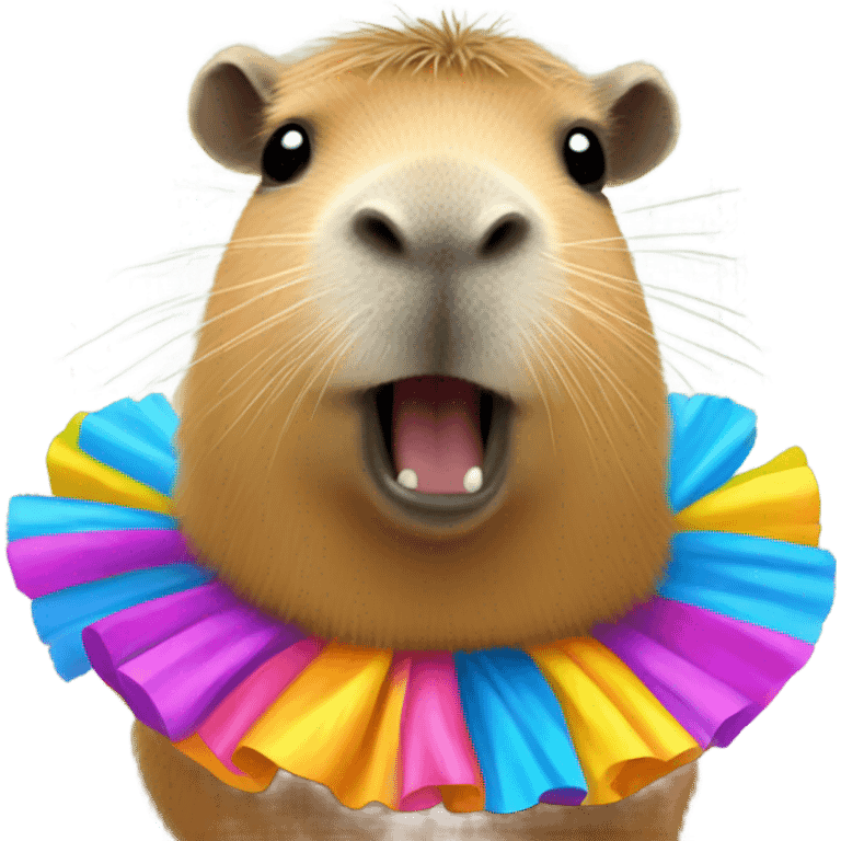 Capybara wearing a tutu  emoji