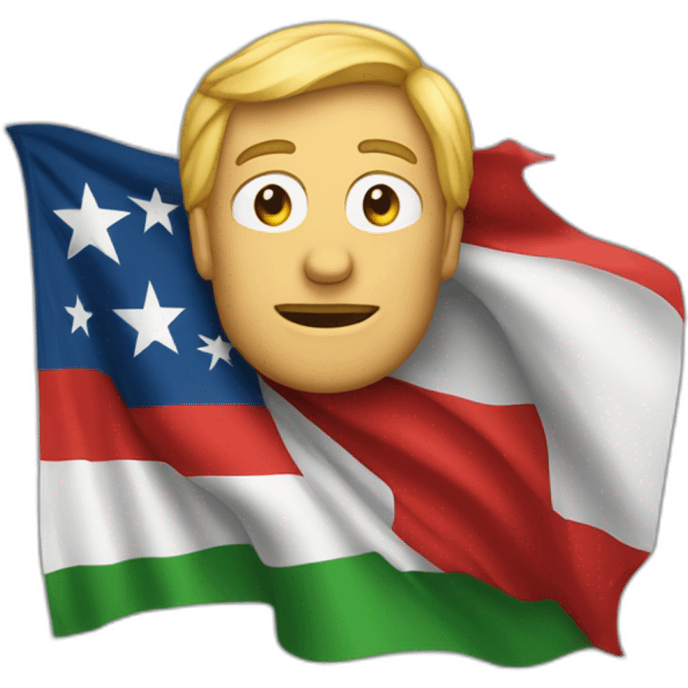 itlair avec un drapeau comoniste emoji