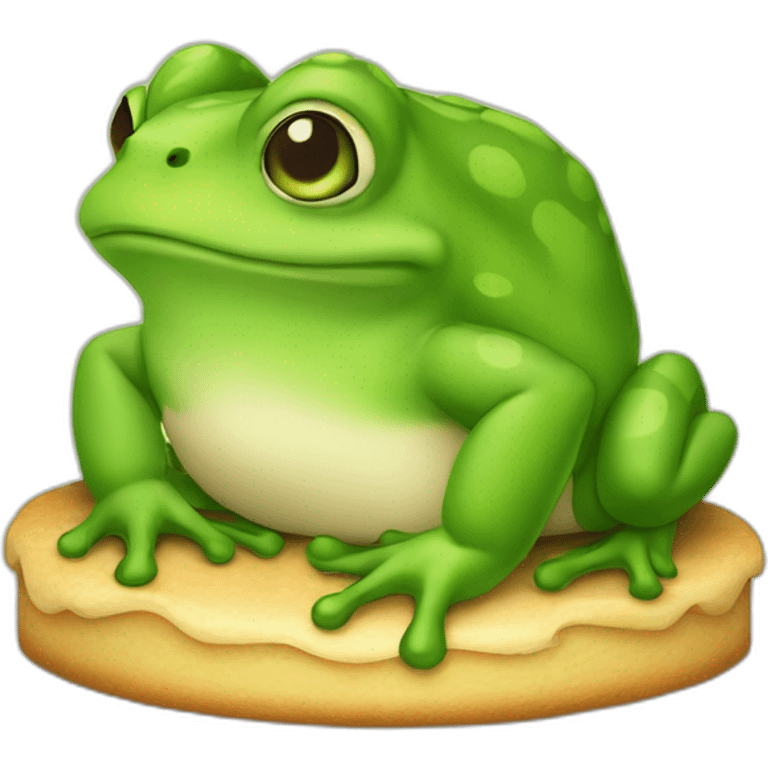 Grenouille sur tortu emoji