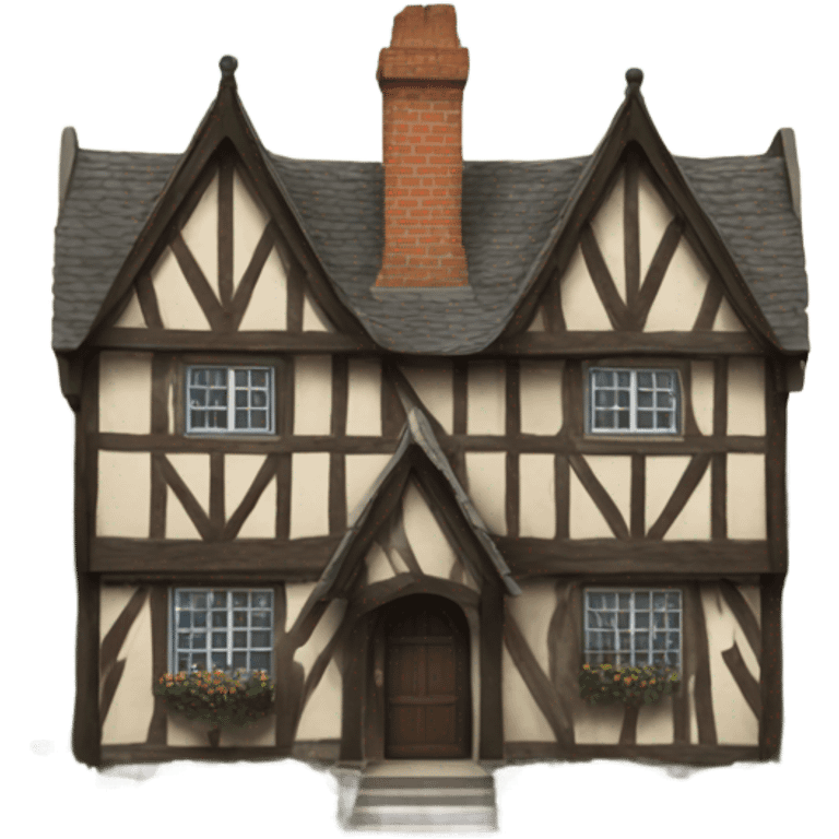 tudor style house  emoji