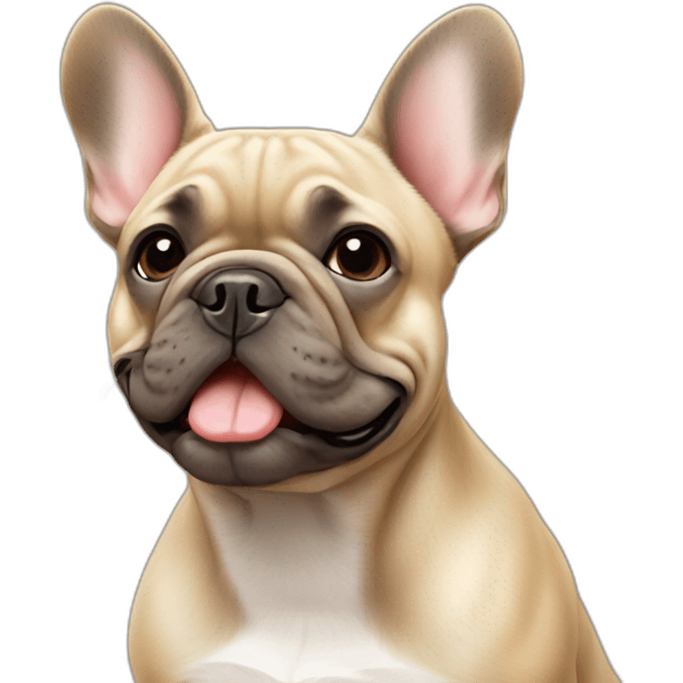 French bulldog fawn colour emoji