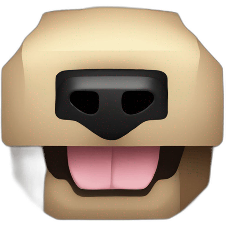 Minecraft dog face tounge out emoji