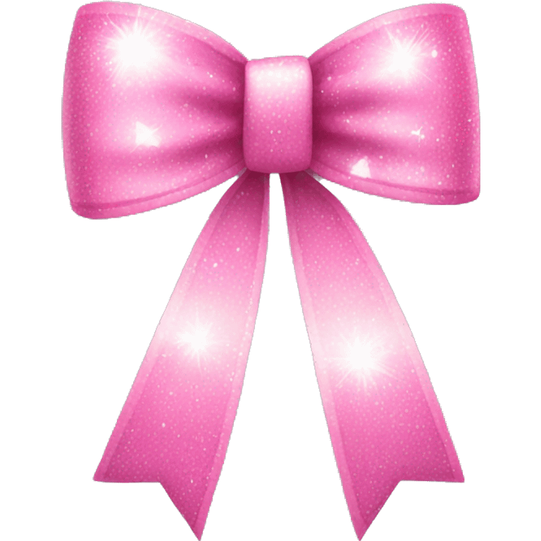 Sparkle pink bow emoji