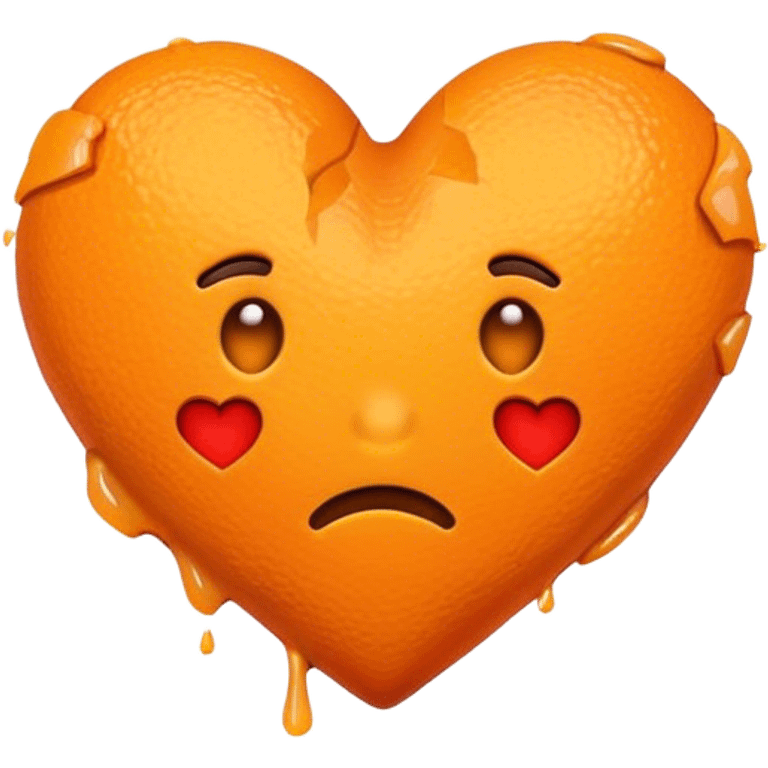 Make this broken red heart emoji 💔 orange emoji