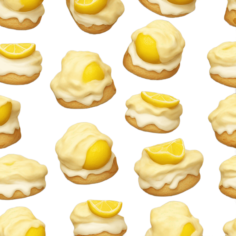 Lemon Scone with frosting  emoji